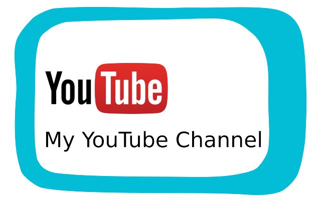 YouTube logo with retro 60's border and text "My YouTube Channel"